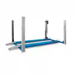 4-pillar lift checks the angle of 4-ton wheel placement
